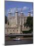 A Police Launch on the River Thames, Passing the Tower of London, England-David Hughes-Mounted Photographic Print