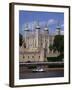 A Police Launch on the River Thames, Passing the Tower of London, England-David Hughes-Framed Photographic Print