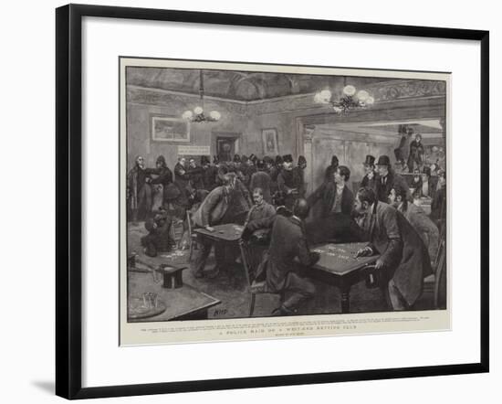 A Police Raid on a West-End Betting Club-Henry Marriott Paget-Framed Giclee Print