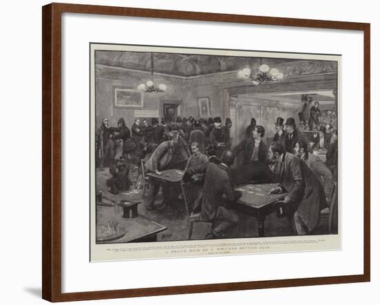 A Police Raid on a West-End Betting Club-Henry Marriott Paget-Framed Giclee Print