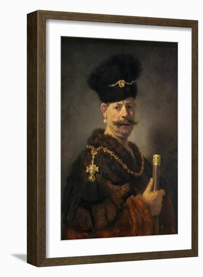 A Polish Nobleman, 1637-Rembrandt van Rijn-Framed Giclee Print