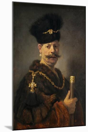 A Polish Nobleman, 1637-Rembrandt van Rijn-Mounted Giclee Print