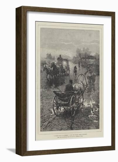 A Polish Road in November-Alfred von Wierusz-Kowalski-Framed Giclee Print