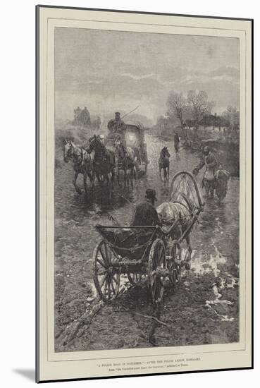 A Polish Road in November-Alfred von Wierusz-Kowalski-Mounted Giclee Print
