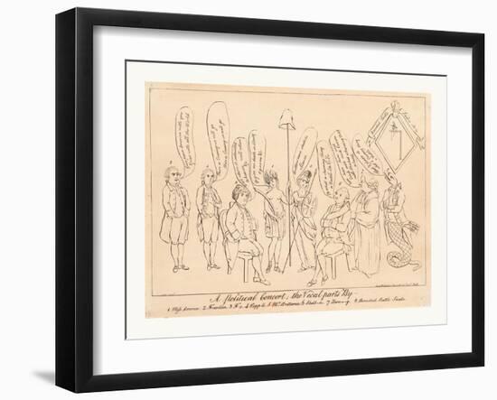 A Political Concert; the Vocal Parts by 1. Miss America-null-Framed Giclee Print