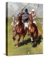 A Polo Match-Ludwig Koch-Stretched Canvas