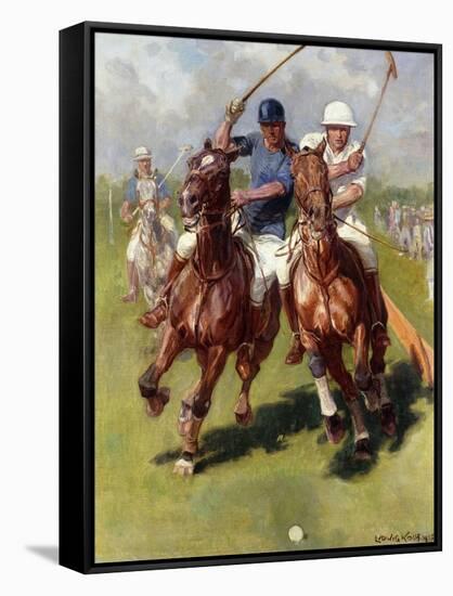 A Polo Match-Ludwig Koch-Framed Stretched Canvas