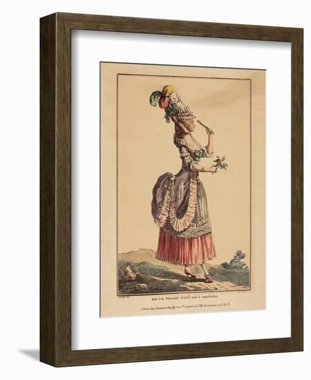 A Polonaise Dress with Draped Overskirt, 1778-Pierre Thomas Le Clerc-Framed Giclee Print