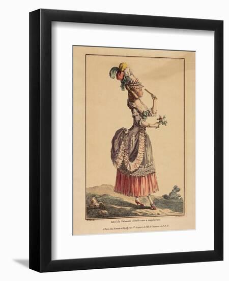 A Polonaise Dress with Draped Overskirt, 1778-Pierre Thomas Le Clerc-Framed Giclee Print