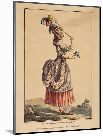 A Polonaise Dress with Draped Overskirt, 1778-Pierre Thomas Le Clerc-Mounted Giclee Print