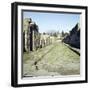 A Pompeii Street with Vesuvius in the Distance, Italy-CM Dixon-Framed Photographic Print