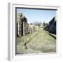 A Pompeii Street with Vesuvius in the Distance, Italy-CM Dixon-Framed Photographic Print