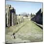 A Pompeii Street with Vesuvius in the Distance, Italy-CM Dixon-Mounted Photographic Print