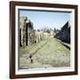 A Pompeii Street with Vesuvius in the Distance, Italy-CM Dixon-Framed Photographic Print