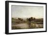 A Pond, 1858-Charles François Daubigny-Framed Giclee Print