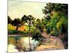 A Pond at Montfoucault, 1874-Camille Pissarro-Mounted Giclee Print