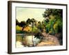 A Pond at Montfoucault, 1874-Camille Pissarro-Framed Giclee Print