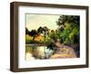 A Pond at Montfoucault, 1874-Camille Pissarro-Framed Giclee Print