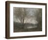 A Pond Seen Through the Trees, C.1855-65-Jean-Baptiste-Camille Corot-Framed Giclee Print