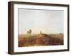 A Pool with Figures on a Hillock-Richard Wilson-Framed Giclee Print