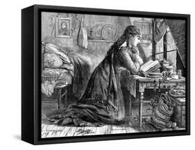 A Poor Seamstress on Christmas Morning-null-Framed Stretched Canvas