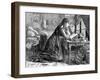 A Poor Seamstress on Christmas Morning-null-Framed Art Print