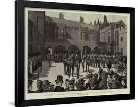 A Popular London Spectacle, Changing Guard at St James's Palace-Henry Gillard Glindoni-Framed Giclee Print