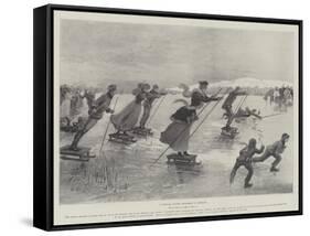 A Popular Winter Amusement in Germany-Henry Charles Seppings Wright-Framed Stretched Canvas