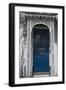 A Porch, with a Blue Glass Front Door of a Residential House-Natalie Tepper-Framed Photo