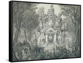 A Portal at Angkor Thom, 1873-Louis Delaporte-Framed Stretched Canvas