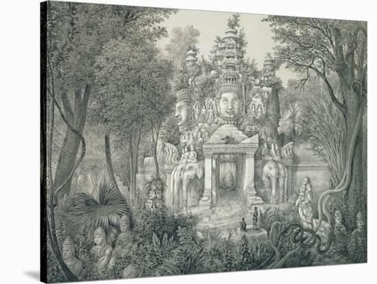 A Portal at Angkor Thom, 1873-Louis Delaporte-Stretched Canvas