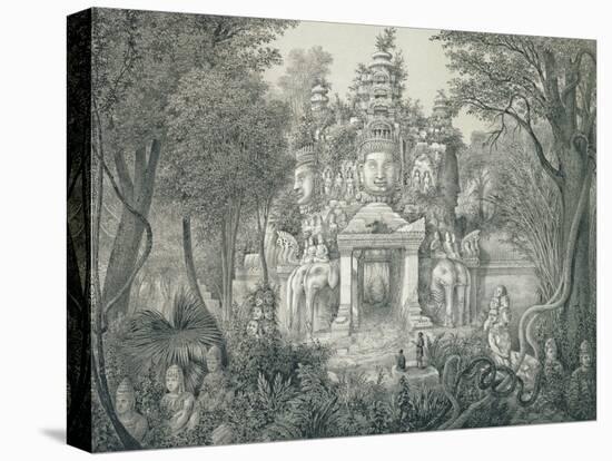 A Portal at Angkor Thom, 1873-Louis Delaporte-Stretched Canvas