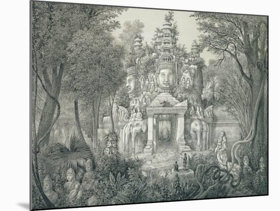 A Portal at Angkor Thom, 1873-Louis Delaporte-Mounted Giclee Print