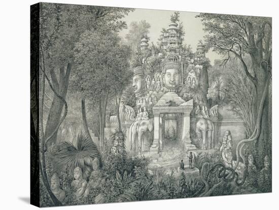 A Portal at Angkor Thom, 1873-Louis Delaporte-Stretched Canvas