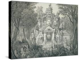 A Portal at Angkor Thom, 1873-Louis Delaporte-Stretched Canvas