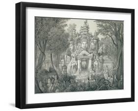 A Portal at Angkor Thom, 1873-Louis Delaporte-Framed Giclee Print