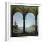 A Portico, with a View of the Bacino, Venice-Giovanni Battista Benvenuti-Framed Premium Giclee Print