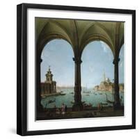 A Portico, with a View of the Bacino, Venice-Giovanni Battista Benvenuti-Framed Giclee Print