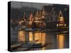 A Portion of Philadelphia's Boathouse Row is Shown at Dusk Thursday-null-Stretched Canvas