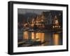 A Portion of Philadelphia's Boathouse Row is Shown at Dusk Thursday-null-Framed Photographic Print
