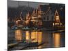 A Portion of Philadelphia's Boathouse Row is Shown at Dusk Thursday-null-Mounted Photographic Print