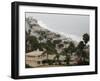 A Portion of the Pacific Coast Highway in Malibu, California, is Shown Monday, July 31, 2006-Damian Dovarganes-Framed Premium Photographic Print