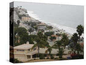 A Portion of the Pacific Coast Highway in Malibu, California, is Shown Monday, July 31, 2006-Damian Dovarganes-Stretched Canvas