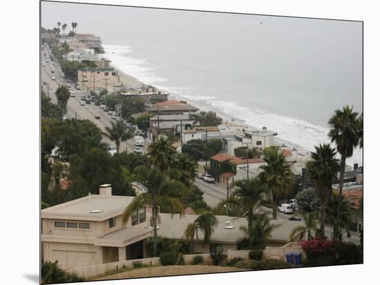 A Portion of the Pacific Coast Highway in Malibu, California, is Shown Monday, July 31, 2006-Damian Dovarganes-Mounted Photographic Print