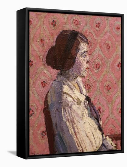 A Portrait in Profile: Mary L-Harold Gilman-Framed Stretched Canvas