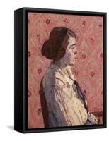 A Portrait in Profile: Mary L-Harold Gilman-Framed Stretched Canvas