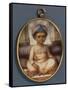 A Portrait Miniature of the Sahibzada, Eldest Son of the Nawab of Oudh, Wearing a Blue Nawabi…-Ozias Humphry-Framed Stretched Canvas