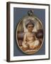 A Portrait Miniature of the Sahibzada, Eldest Son of the Nawab of Oudh, Wearing a Blue Nawabi…-Ozias Humphry-Framed Giclee Print