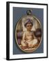 A Portrait Miniature of the Sahibzada, Eldest Son of the Nawab of Oudh, Wearing a Blue Nawabi…-Ozias Humphry-Framed Giclee Print