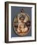 A Portrait Miniature of the Sahibzada, Eldest Son of the Nawab of Oudh, Wearing a Blue Nawabi…-Ozias Humphry-Framed Giclee Print